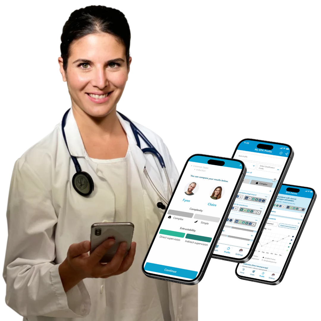 prepared Ärztin mit App